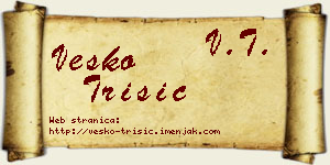 Vesko Trišić vizit kartica